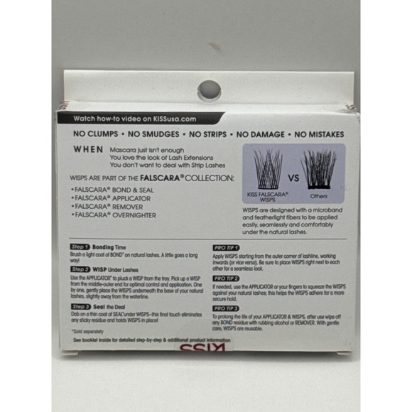 KISS Falscara Lengthening Wisps Multi Pack Black Eyelash Clusters - Picture 4 of 4